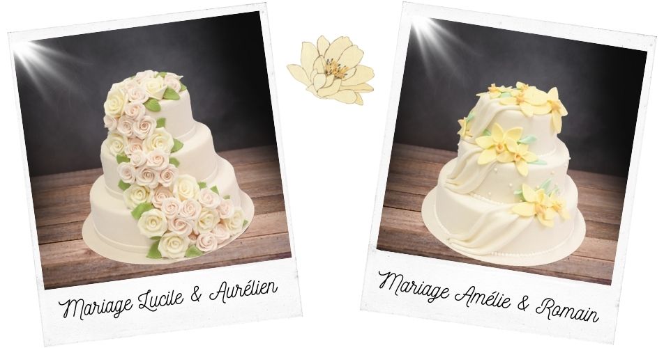 gâteau fleurs mariage